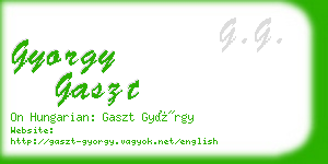 gyorgy gaszt business card